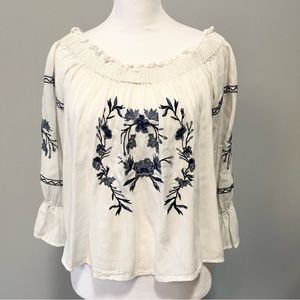 American Eagle Boho Flowy Crop Top Size S